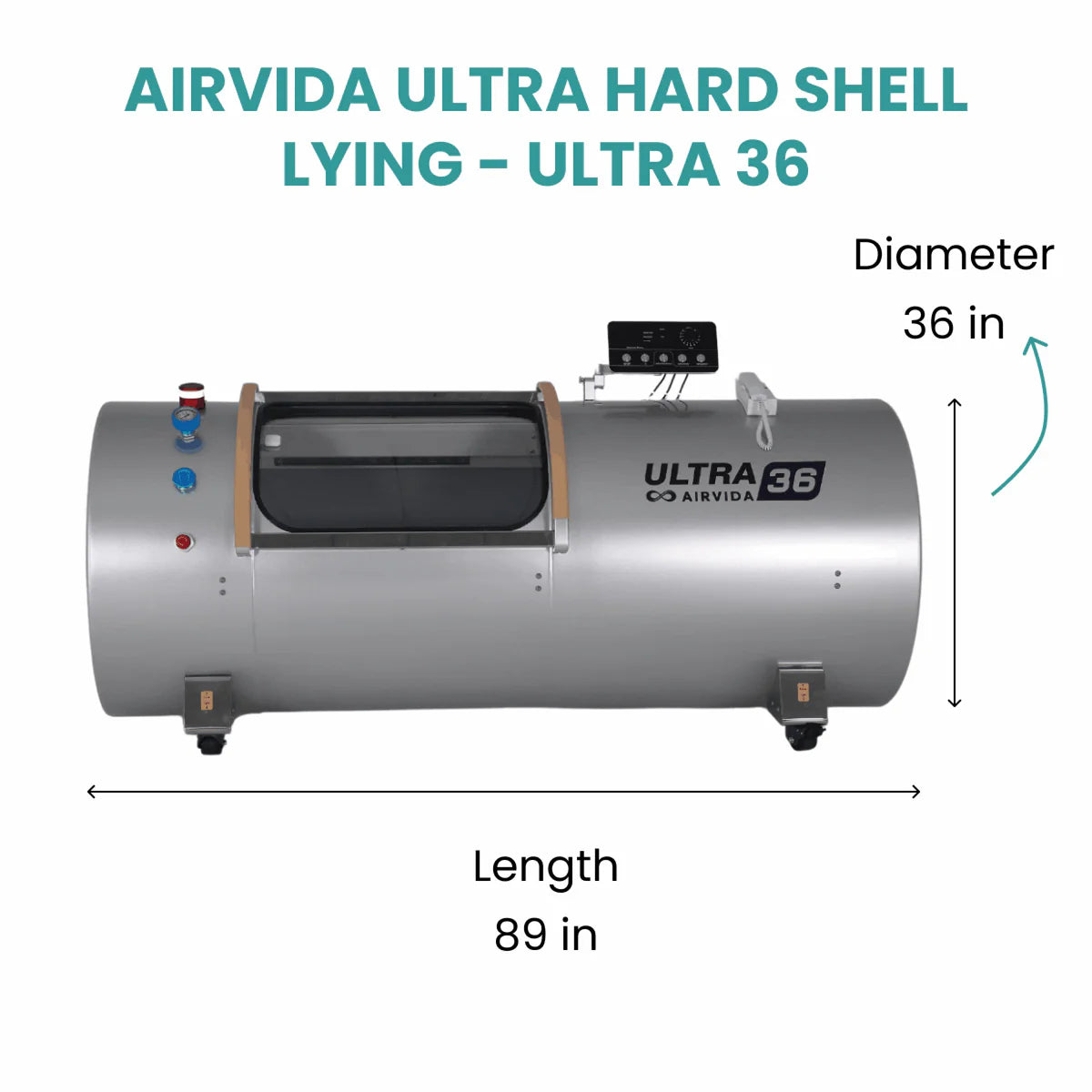 Airvida Ultra 1.3-2.0 ATA Hard Shell Lying Hyperbaric Chamber