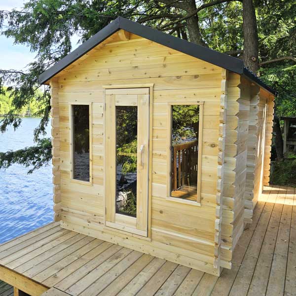 Dundalk CT Georgian Cabin 2-6 Person Outdoor Sauna with Changeroom