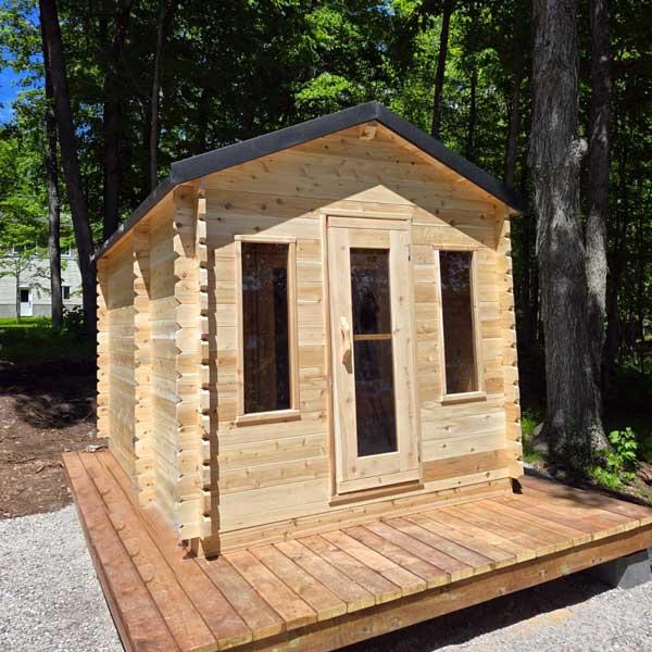 Dundalk CT Georgian Cabin 2-6 Person Outdoor Sauna with Changeroom