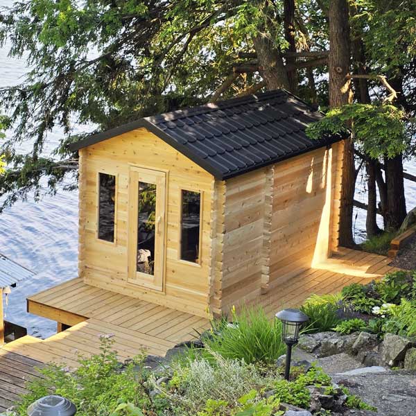 Dundalk CT Georgian Cabin 2-6 Person Outdoor Sauna with Changeroom