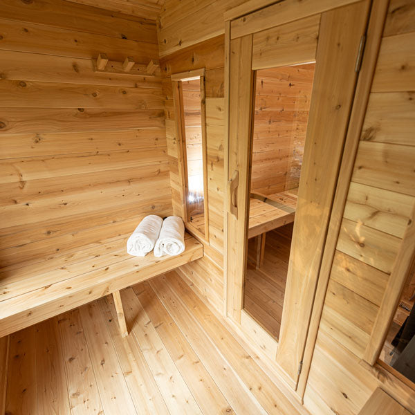 Dundalk CT Georgian 2-6 Person Cabin Wood Burning Sauna with Changeroom