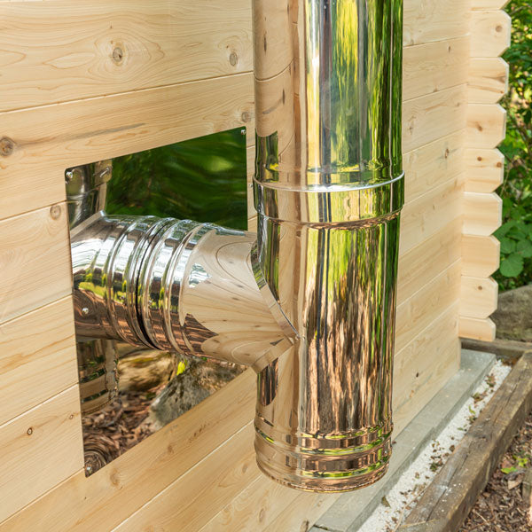 Dundalk CT Georgian 2-6 Person Cabin Wood Burning Sauna with Changeroom