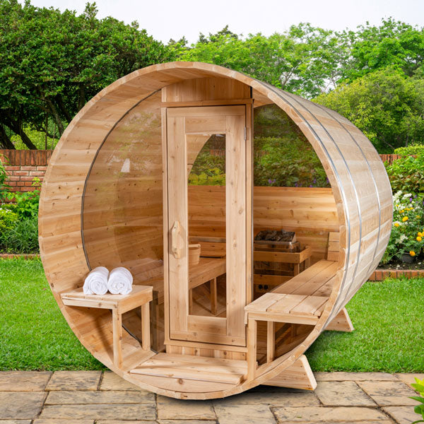Dundalk CT Serenity MP 3-4 Person Barrel Wood Burning Sauna