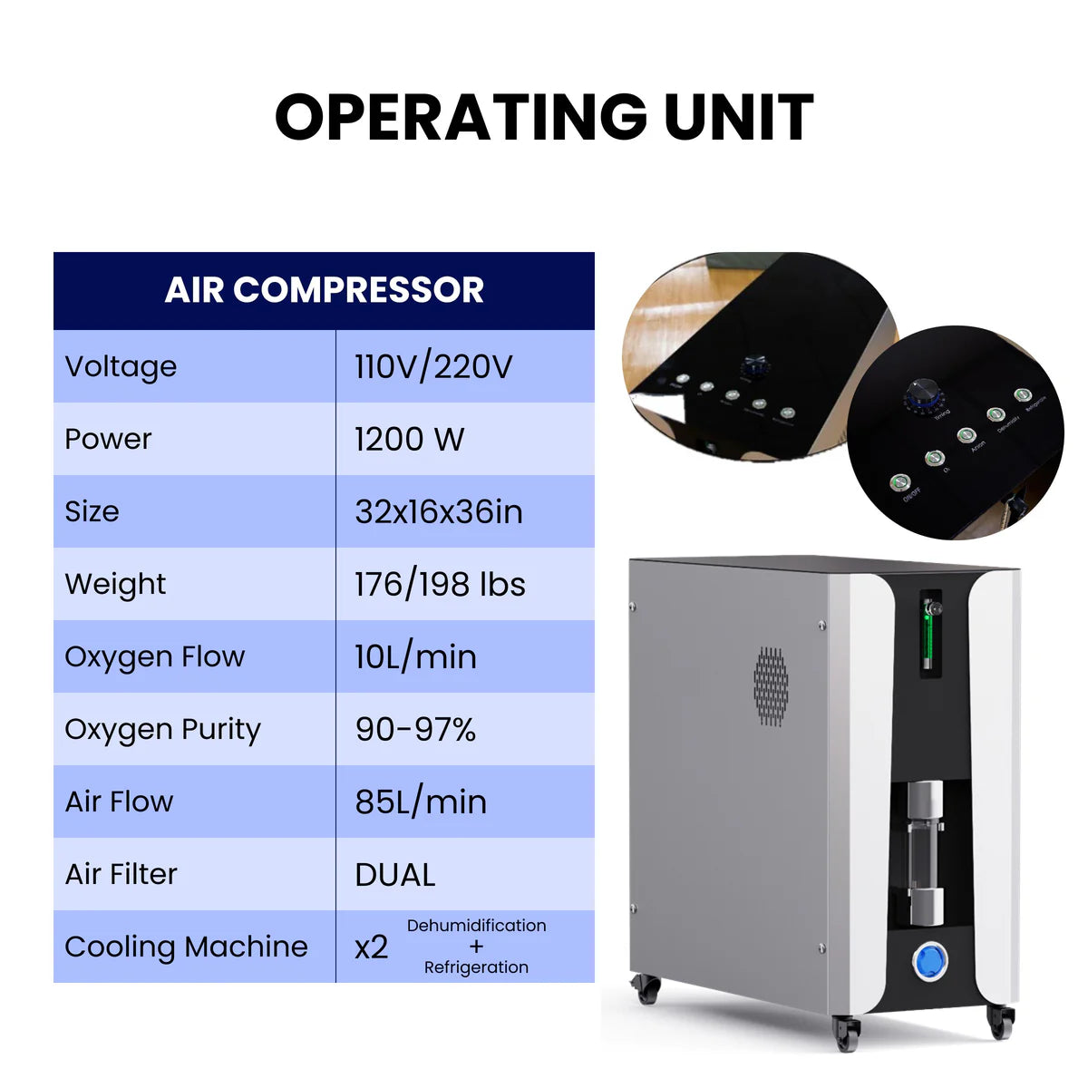 Airvida Ultra 1.3-2.0 ATA Hard Shell Lying Hyperbaric Chambers